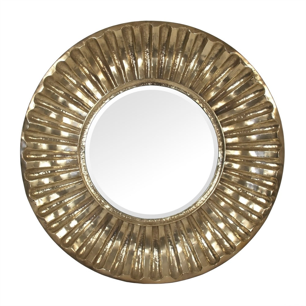 Zentique Soleste Mirror Accent - Antique Gold Elegance, Stunning Design, Perfect Focal Point For Home Décor Antique Gold Metal,Mirror,Mdf Ezt160357