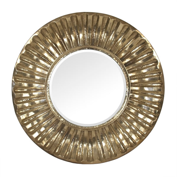 Zentique Soleste Mirror Accent - Antique Gold Elegance, Stunning Design, Perfect Focal Point For Home Décor Antique Gold Metal,Mirror,Mdf Ezt160357