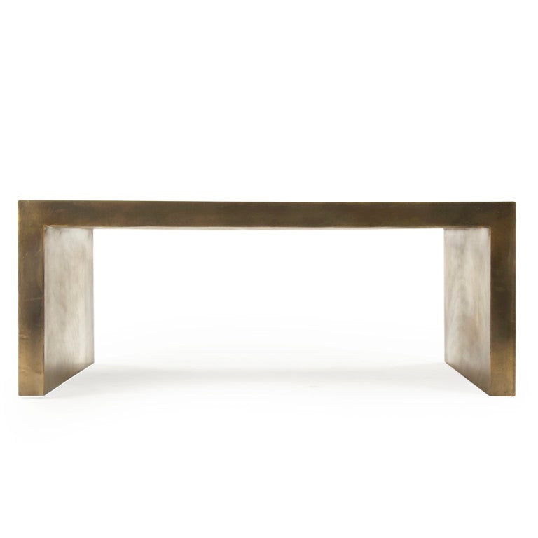 Zentique Aristide Iron Coffee Table with Low-Profile Silhouette, Durable Protective Finish for Modern Rooms W48 x H19.25 x D34.25 EZT160435
