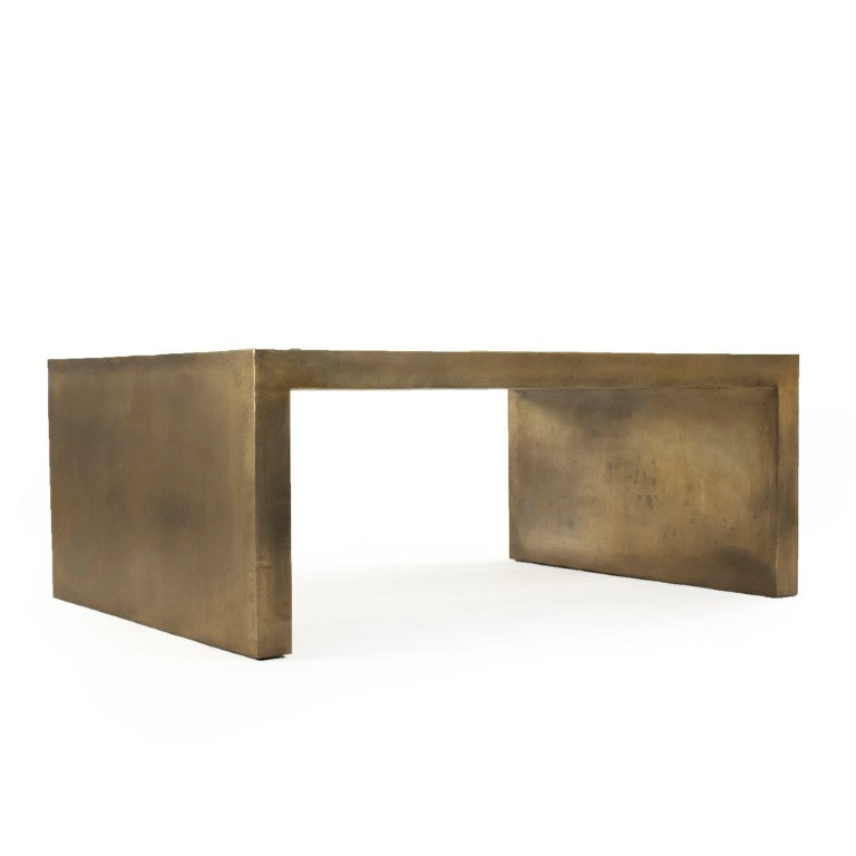 Zentique Aristide Iron Coffee Table with Low-Profile Silhouette, Durable Protective Finish for Modern Rooms W48 x H19.25 x D34.25 EZT160435