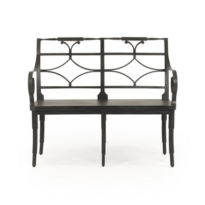 Ranier Metal Bench Antique Black EZT160550 Zentique