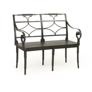 Zentique Ranier Metal Bench with Weather-Resistant Finish, Heavy-Gauge Industrial Design, Ergonomic 40" Seat EZT160550