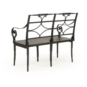 Ranier Metal Bench Antique Black EZT160550 Zentique