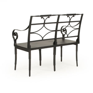 Zentique Ranier Metal Bench with Weather-Resistant Finish, Heavy-Gauge Industrial Design, Ergonomic 40" Seat EZT160550