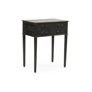 Zentique Delane Industrial Metal Side Table W24 x H29.5 x D16 — Durable Minimalist Nightstand & Plant Stand for Modern Homes EZT160575