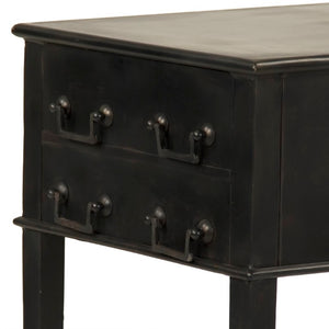 Zentique Delane Industrial Metal Side Table W24 x H29.5 x D16 — Durable Minimalist Nightstand & Plant Stand for Modern Homes EZT160575