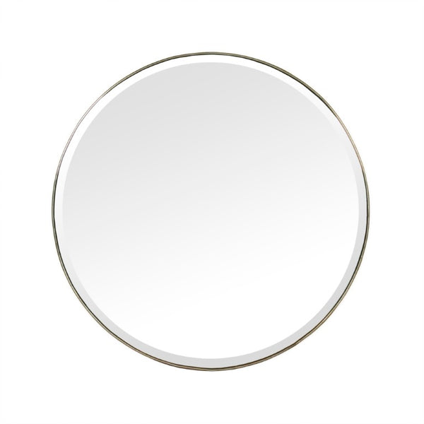 Zentique Lacia Mirror with Beveled Glass and Metal Accent Frame — Lightweight, Ready-to-Hang Modern Square Decor W35 x H35 x D.75 EZT160591L