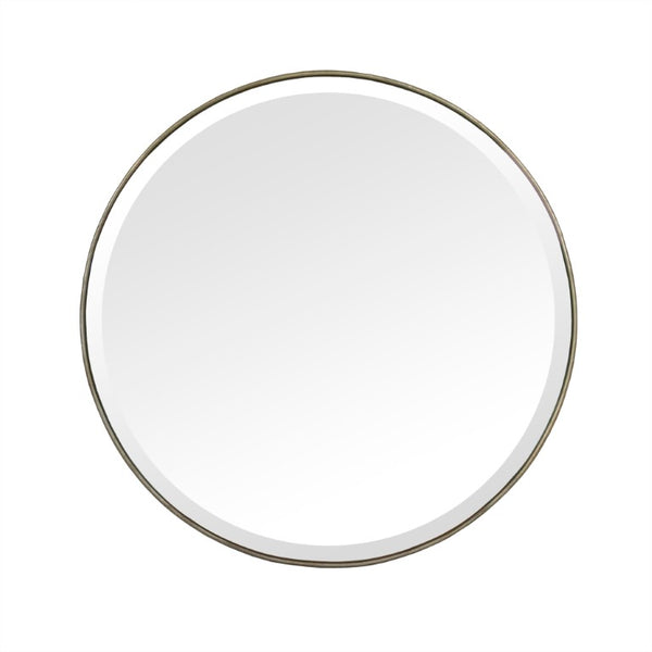 Zentique Lacia Mirror with Beveled Glass and Metal Accent Frame — Lightweight, Ready-to-Hang Modern Square Decor W23.5 x H23.5 x D.75 EZT160591M