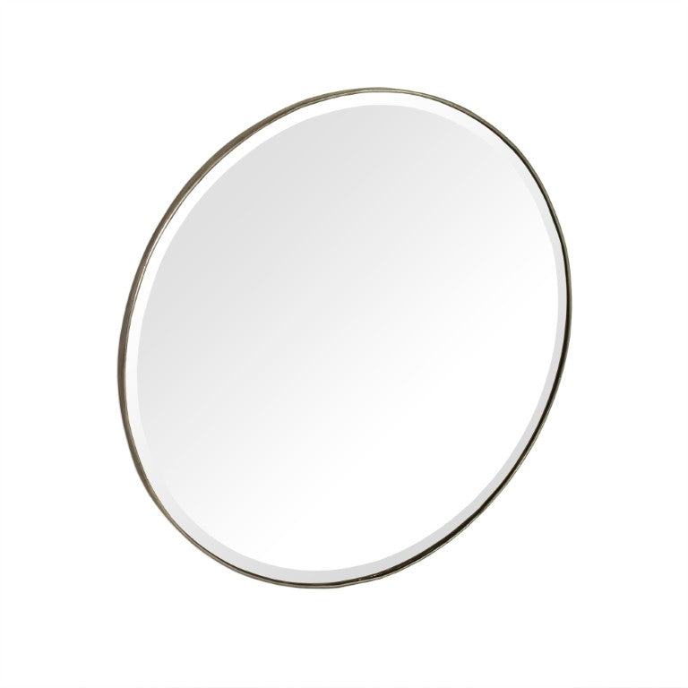 Zentique Lacia Mirror with Beveled Glass and Metal Accent Frame — Lightweight, Ready-to-Hang Modern Square Decor W15.75 x H15.75 x D.75 EZT160591S