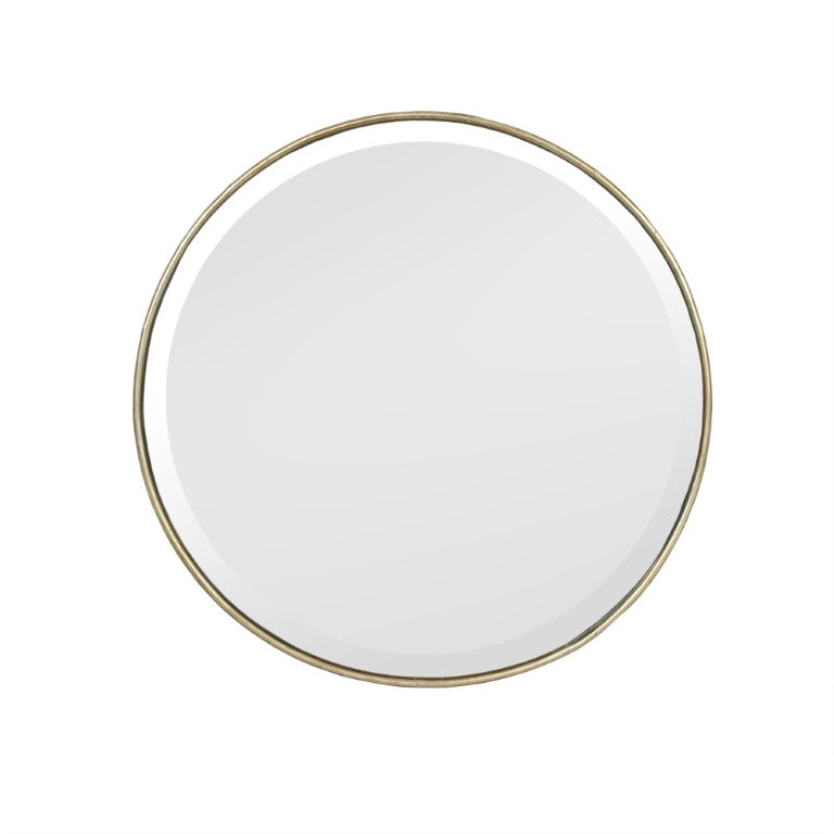 Zentique Lacia Mirror with Beveled Glass and Metal Accent Frame — Lightweight, Ready-to-Hang Modern Square Decor W15.75 x H15.75 x D.75 EZT160591S