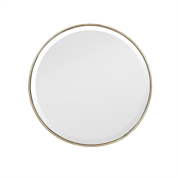 Zentique Lacia Mirror with Beveled Glass and Metal Accent Frame — Lightweight, Ready-to-Hang Modern Square Decor W15.75 x H15.75 x D.75 EZT160591S