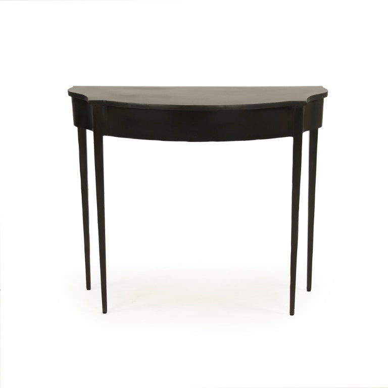 Zentique Barre Adjustable Iron Console Table — Tapered Minimalist Industrial Accent for Narrow Spaces EZT160602