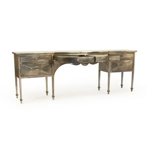 Zentique Gerard Iron Console Table — Slim Industrial Entryway Sofa Table with Open Shelf, Durable Metal Finish EZT160649