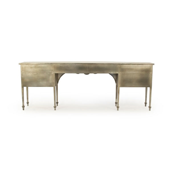 Zentique Gerard Iron Console Table — Slim Industrial Entryway Sofa Table with Open Shelf, Durable Metal Finish EZT160649