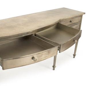 Zentique Gerard Iron Console Table — Slim Industrial Entryway Sofa Table with Open Shelf, Durable Metal Finish EZT160649