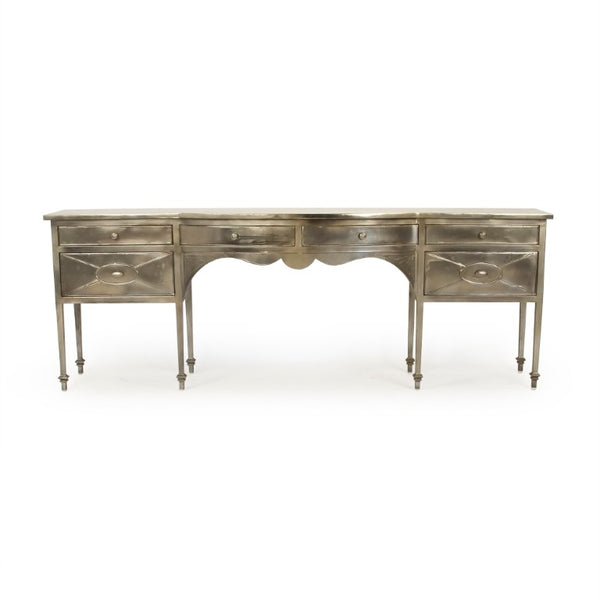 Zentique Gerard Iron Console Table — Slim Industrial Entryway Sofa Table with Open Shelf, Durable Metal Finish EZT160649