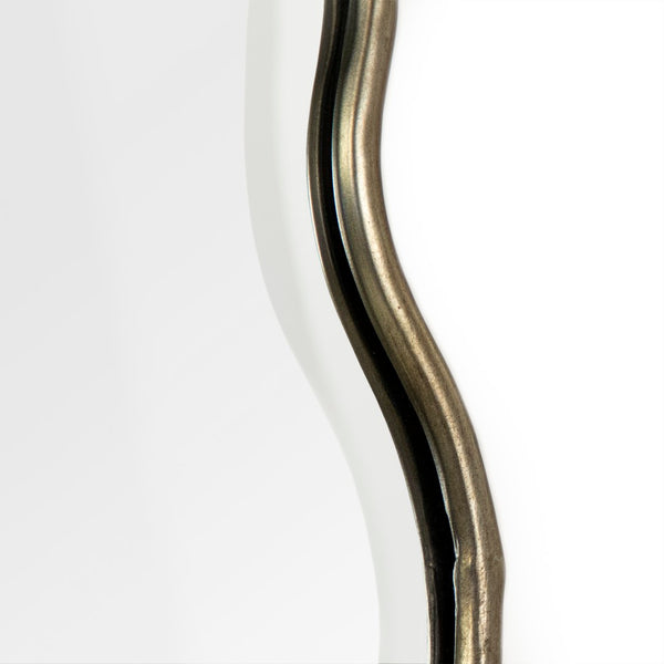 Odette Mirror Distressed Light Gold EZT161074S Zentique