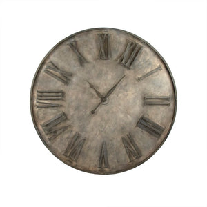 Zentique Anais Iron-Accent Wall Clock — 70" Minimalist Quartz Timepiece, Durable Neutral Finish for Living Rooms EZT170606