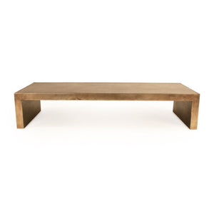 Zentique Aristide Iron Coffee Table with Low-Profile Silhouette, Durable Protective Finish for Modern Rooms W70 x H14 x D29 EZT195119