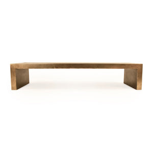 Zentique Aristide Iron Coffee Table with Low-Profile Silhouette, Durable Protective Finish for Modern Rooms W70 x H14 x D29 EZT195119