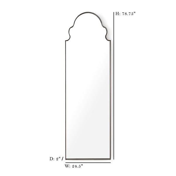 Phillipa Mirror Distressed Black EZT210662A Zentique