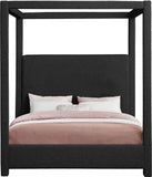 Eden Black Boucle Fabric King Bed EdenBlack-K Meridian Furniture
