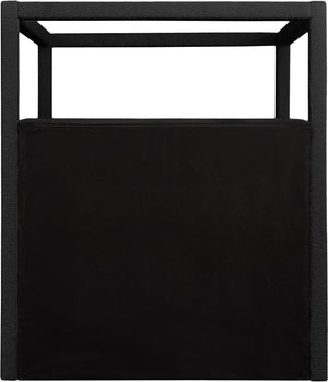 Eden Black Boucle Fabric King Bed EdenBlack-K Meridian Furniture