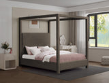 Eden Brown Boucle Fabric Queen Bed EdenBrown-Q Meridian Furniture