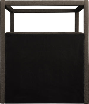 Eden Brown Boucle Fabric Queen Bed EdenBrown-Q Meridian Furniture