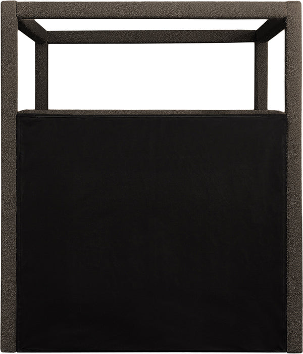 Eden Brown Boucle Fabric Queen Bed EdenBrown-Q Meridian Furniture