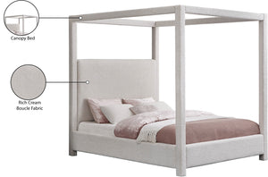 Eden Cream Boucle Fabric Queen Bed EdenCream-Q Meridian Furniture
