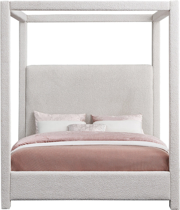Eden Cream Boucle Fabric Queen Bed EdenCream-Q Meridian Furniture