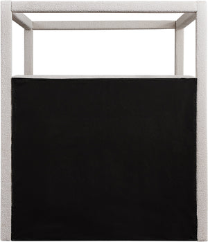 Eden Cream Boucle Fabric Queen Bed EdenCream-Q Meridian Furniture