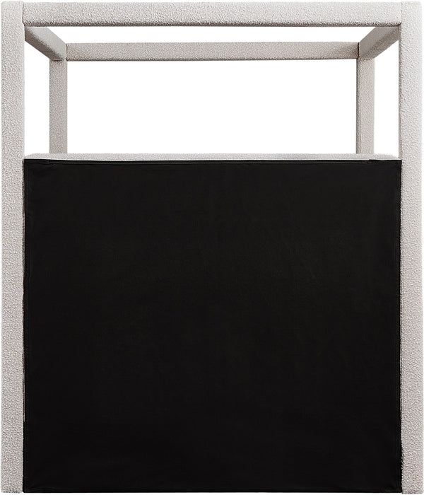 Eden Cream Boucle Fabric Queen Bed EdenCream-Q Meridian Furniture