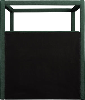Eden Green Boucle Fabric King Bed EdenGreen-K Meridian Furniture