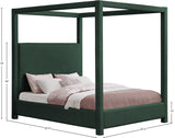 Eden Green Boucle Fabric Queen Bed EdenGreen-Q Meridian Furniture