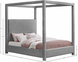 Eden Grey Boucle Fabric King Bed EdenGrey-K Meridian Furniture