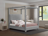 Eden Grey Boucle Fabric King Bed EdenGrey-K Meridian Furniture