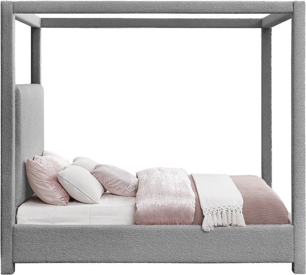 Eden Grey Boucle Fabric Queen Bed EdenGrey-Q Meridian Furniture