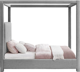 Eden Grey Boucle Fabric Queen Bed EdenGrey-Q Meridian Furniture