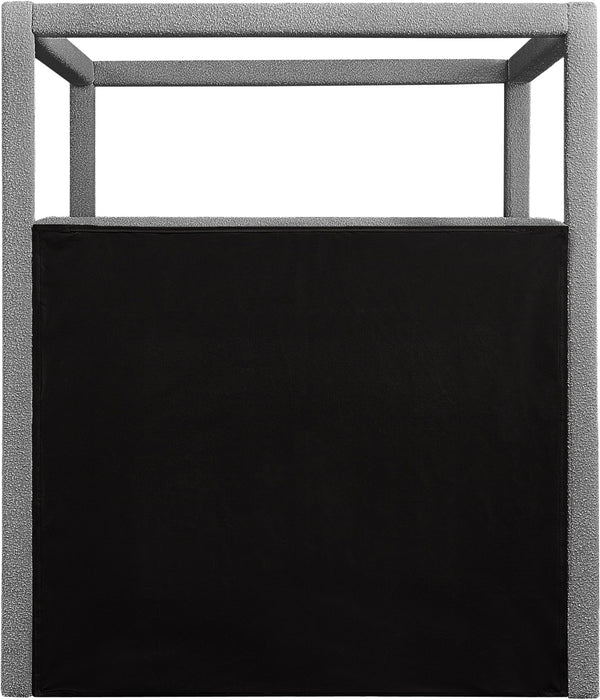 Eden Grey Boucle Fabric Queen Bed EdenGrey-Q Meridian Furniture