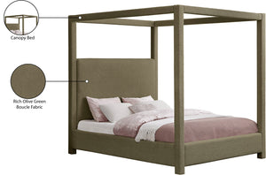 Eden Olive Boucle Fabric Queen Bed EdenOlive-Q Meridian Furniture