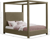 Eden Olive Boucle Fabric Queen Bed EdenOlive-Q Meridian Furniture