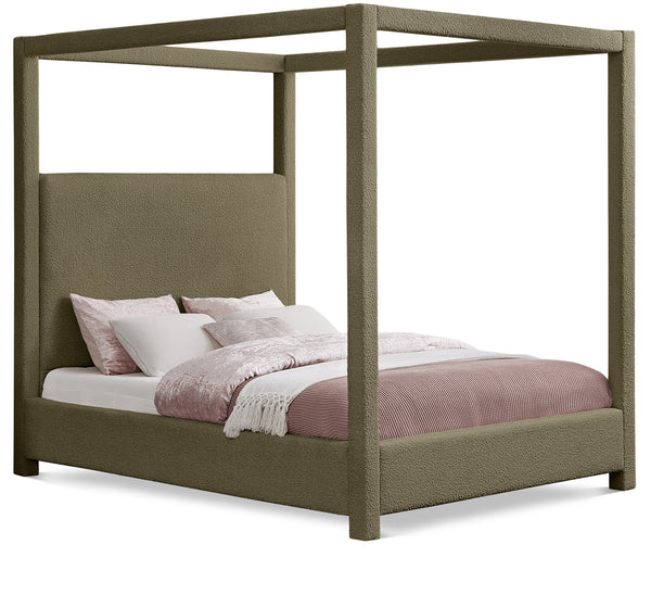 Eden Olive Boucle Fabric Queen Bed EdenOlive-Q Meridian Furniture