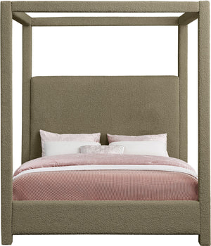 Eden Olive Boucle Fabric Queen Bed EdenOlive-Q Meridian Furniture