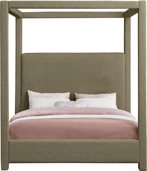 Eden Olive Boucle Fabric Queen Bed EdenOlive-Q Meridian Furniture