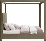 Eden Olive Boucle Fabric Queen Bed EdenOlive-Q Meridian Furniture