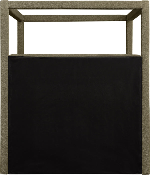 Eden Olive Boucle Fabric Queen Bed EdenOlive-Q Meridian Furniture