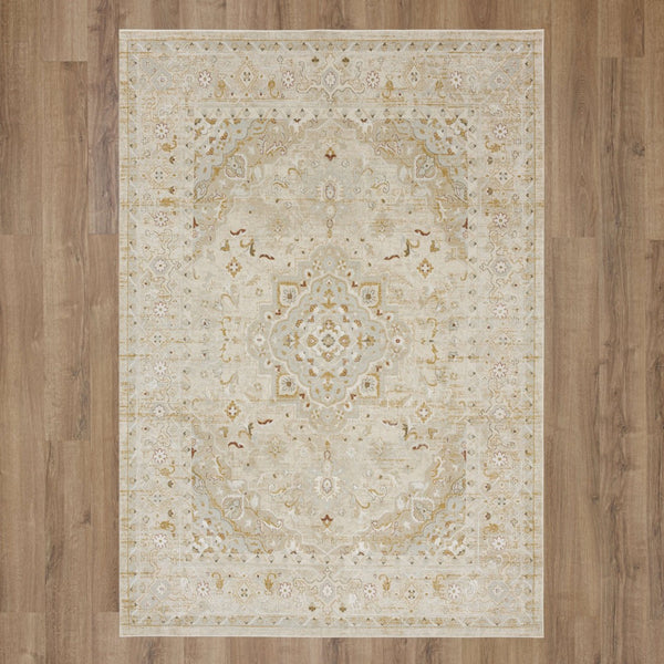 Karastan Rugs Windemere Edenhall Machine Woven  Area Rug Cream 10' x 14'