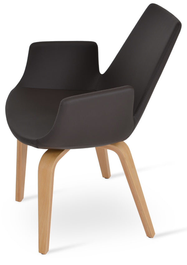 Soho Concept Eiffel Arm Wood Counter & Bar Chair - Stylish Solid Wood With Elegant Fabrics & 10-year Warranty Ash,Natural,Brown  Soho-concept-dining-chair-03022
